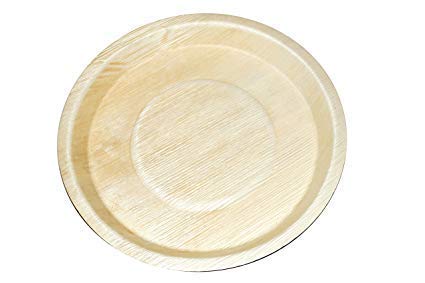 Round Areca Leaf Plates - 25 pcs