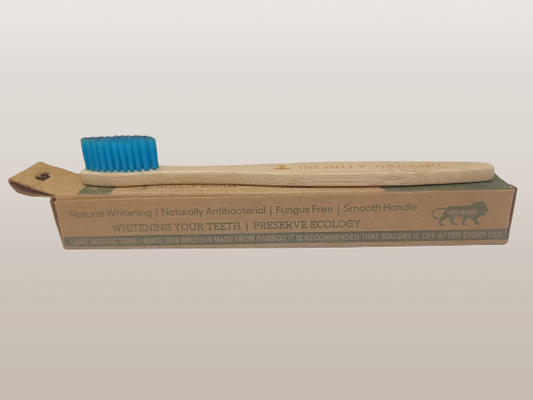 Organic Bamboo Toothbrush C-curve dark blue (Kids)