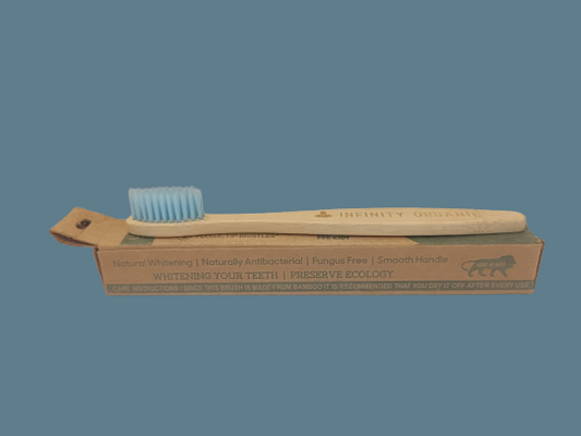 Organic Bamboo Toothbrush C-curve light blue (Kids)